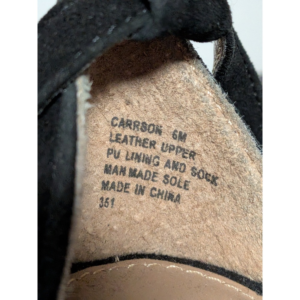Steve Madden Carrson Black Suede Block Heel Ankle Strap Sandal Womens 6M - Picture 12 of 12